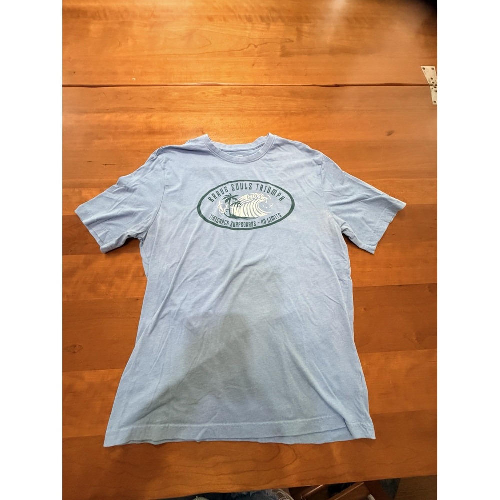 Weatherproof Vintage Men's Blue Graphic Logo Crew Neck Short Sleeve T-Shirt Sz L